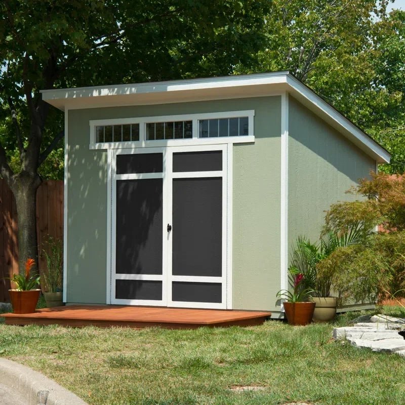 Handy Home Products Olympia 10 ft. W x 7.5 ft. D Manufactured Wood Storage Shed - Prioka