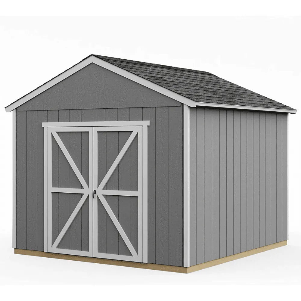 Handy Home Products Rookwood 10 ft. x 10 ft. Wood Storage Shed with Floor – Durable DIY Kit - Prioka