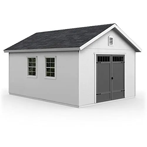 Handy Home Products Scarsdale 12×16 DIY Wooden Storage Shed with Floor Kit - Prioka