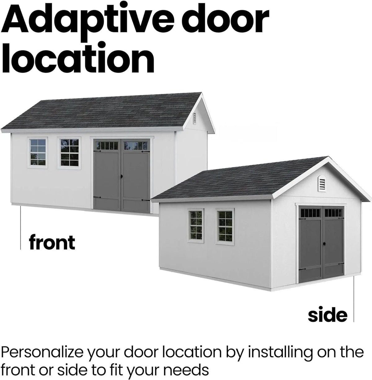 Handy Home Products Scarsdale 12×16 DIY Wooden Storage Shed with Floor Kit - Prioka