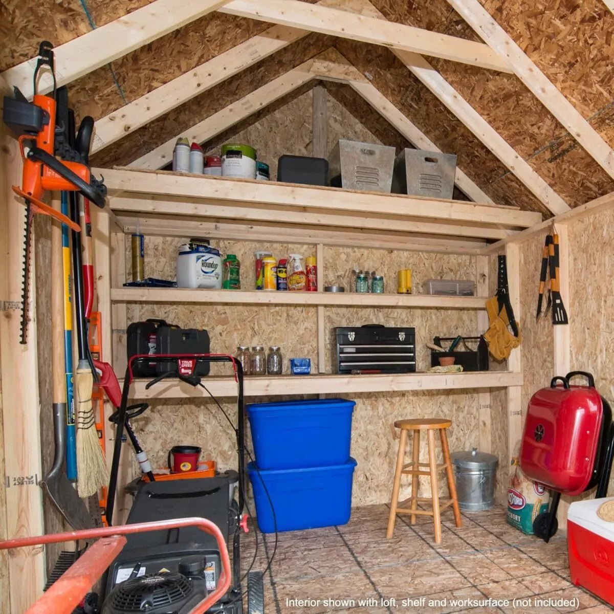 Handy Home Products Tribeca 10 ft. W x 12 ft. D Wood Storage Shed with Floor - Prioka