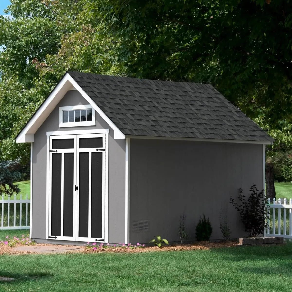 Handy Home Products Tribeca 10 ft. W x 12 ft. D Wood Storage Shed with Floor - Prioka