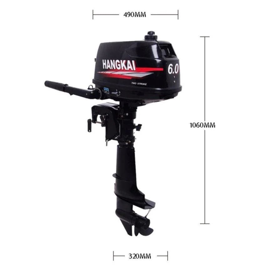 Hangkai Water Cooled 2 Stroke 6HP Outboards Motors Petrol Powered Engine - Prioka
