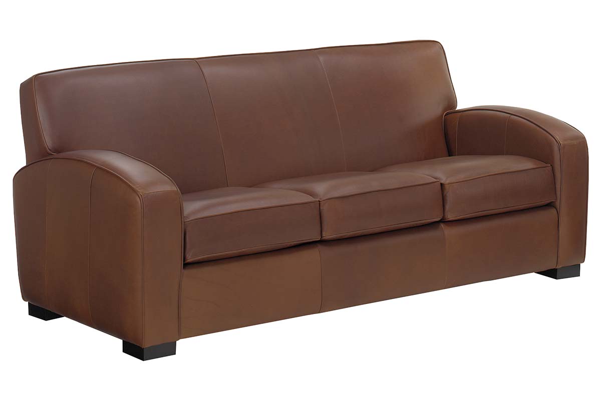 Hayden 81 Inch Contemporary Leather Sofa - Prioka