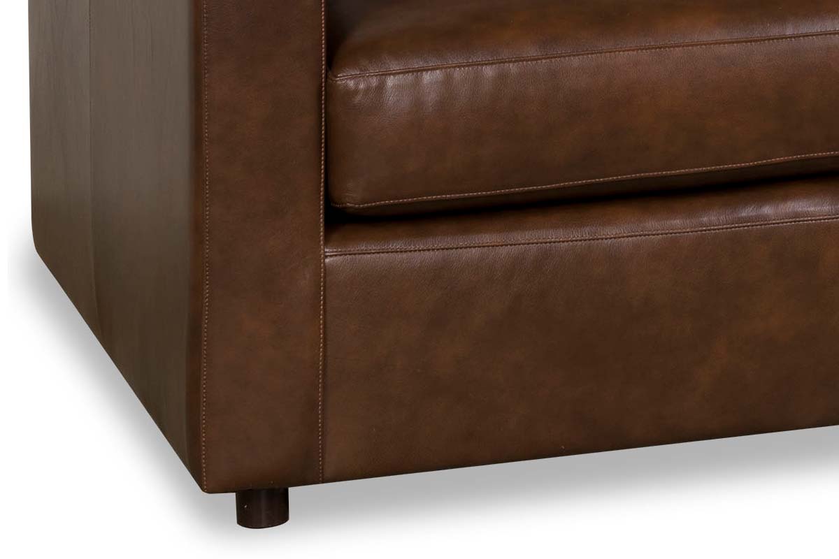 Haywood 84 Inch Modern Small Leather Sofa - Prioka