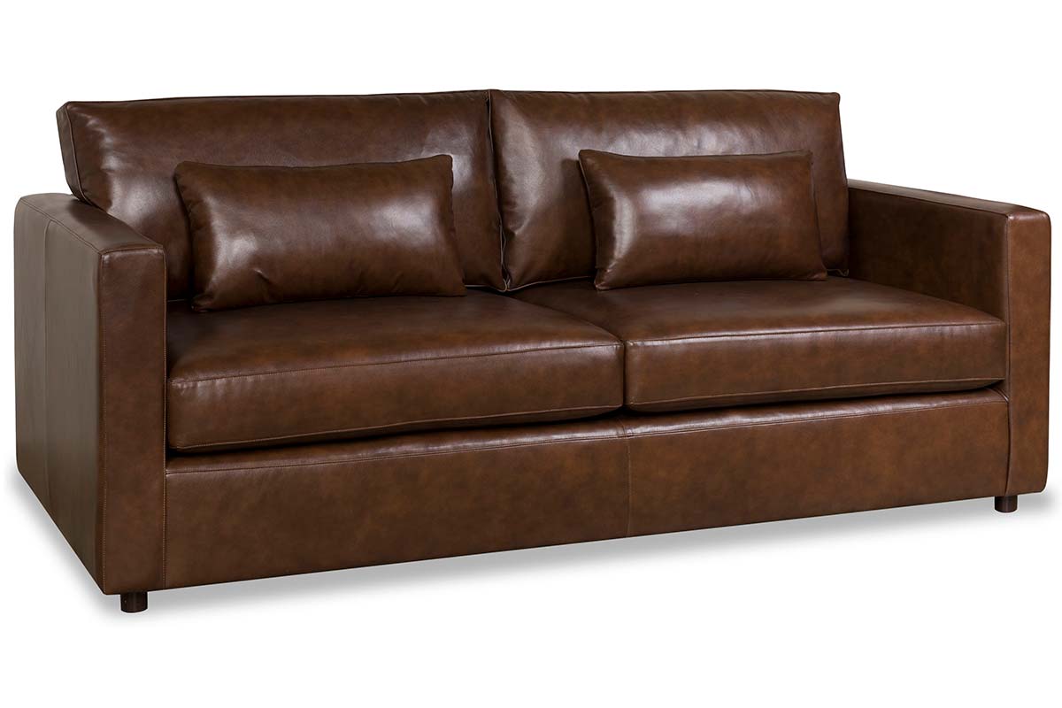 Haywood 84 Inch Modern Small Leather Sofa - Prioka