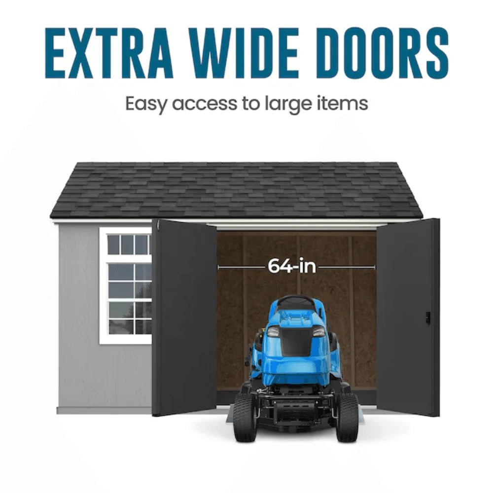 Heartland Coronado 12 x 8 ft Saltbox Wood Outdoor Storage Shed with Windows and Doors - Prioka