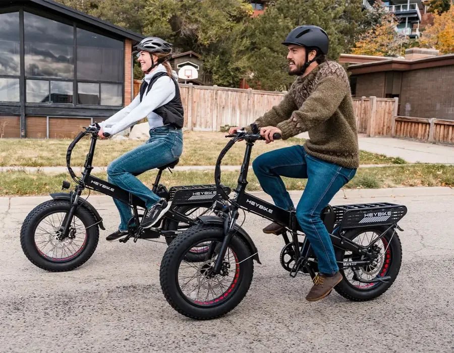 Heybike Fat Tire Mountain Electric Bikes, 1200 W, 45 Miles, 1~3 Pedal Assist, Greys - Prioka