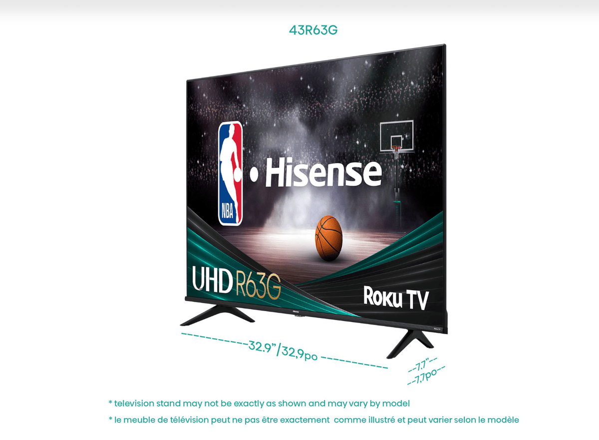 Hisense 43 Inch 43R63 4K Roku SMART TV - Prioka