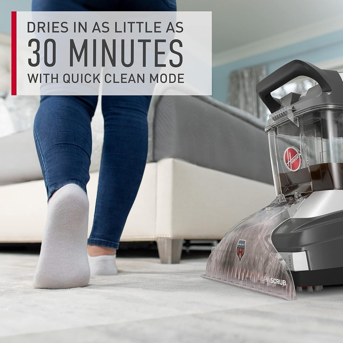 Hoover PowerScrub Deluxe Carpet Cleaner for Carpet & Upholstery with Tools - Prioka