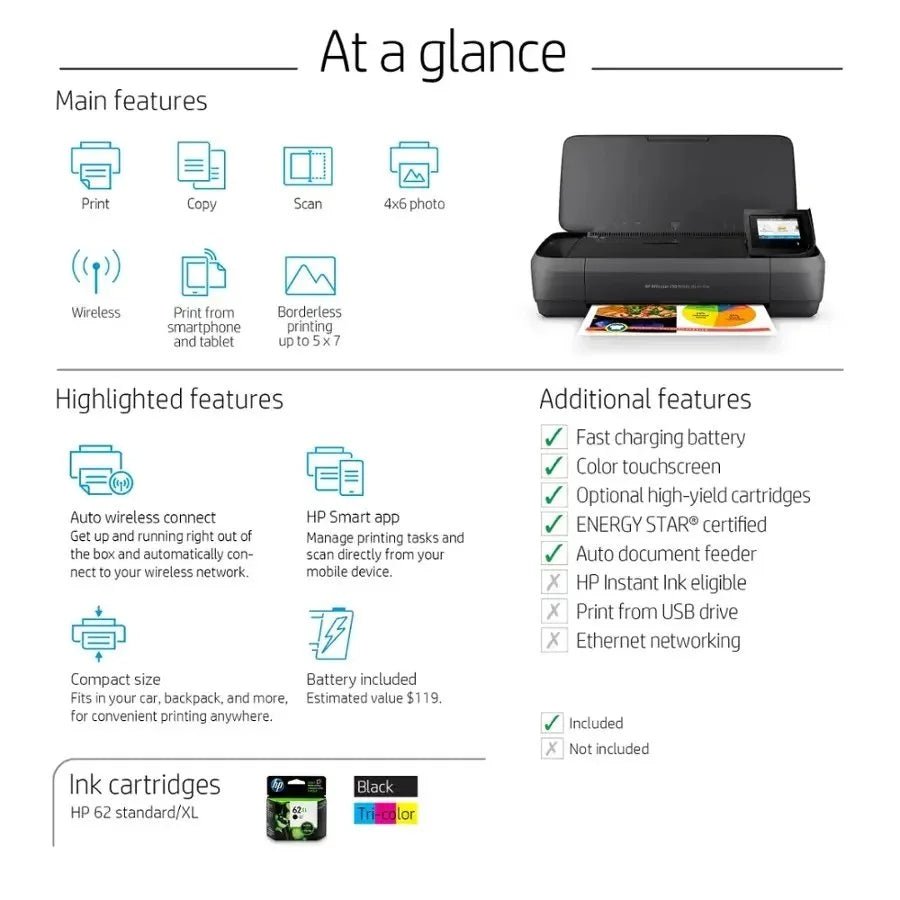 HP OfficeJet 250 Mobile All-in-One Printer - Prioka