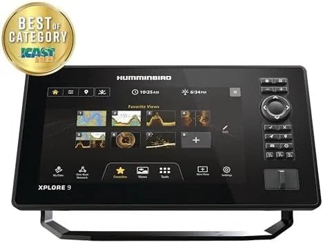 Humminbird XPLORE 9 GPS Fish Finder with Transducer, MEGA Side Imaging+ &amp; HD Touchscreen Displays. - Prioka
