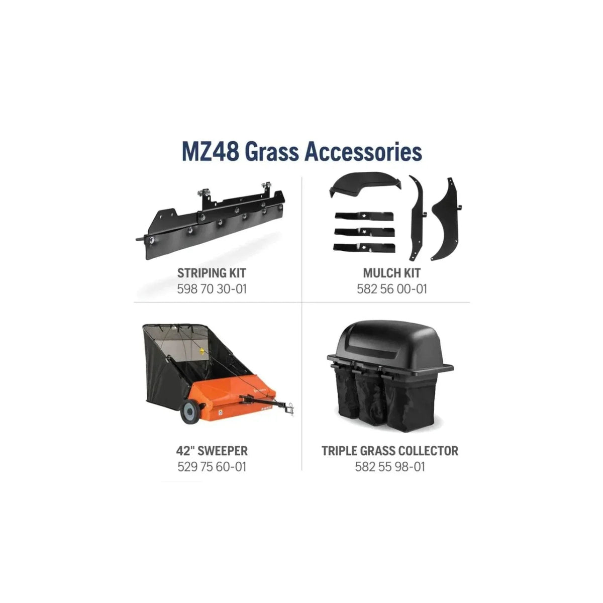 Husqvarna MZ48 Zero-Turn Mowers 23 HP Kawasaki 48” Clears Cut ZT3100 (M-ZT Seat) - Prioka