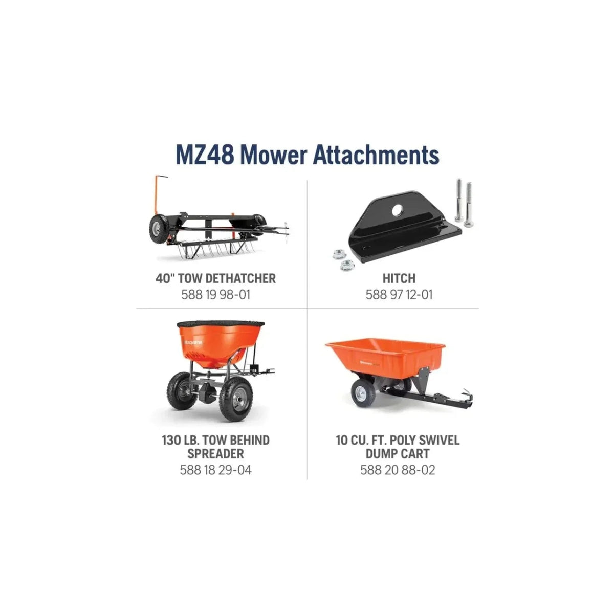 Husqvarna MZ48 Zero-Turn Mowers 23 HP Kawasaki 48” Clears Cut ZT3100 (M-ZT Seat) - Prioka