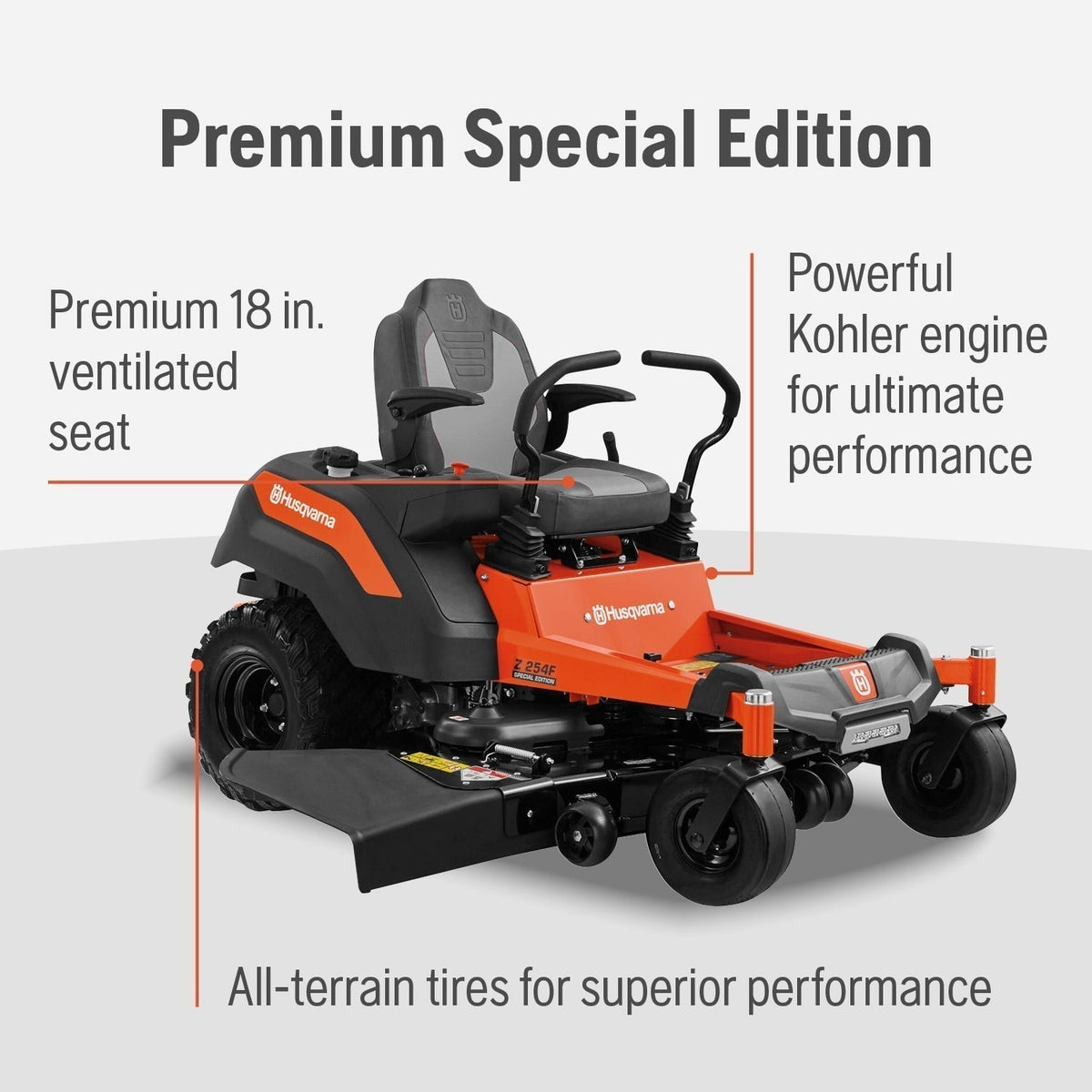 Husqvarna Z254F 24HP 726cc Kawasaki Engine 54" FAB Z-Turn Mower Premium Special Edition - Prioka