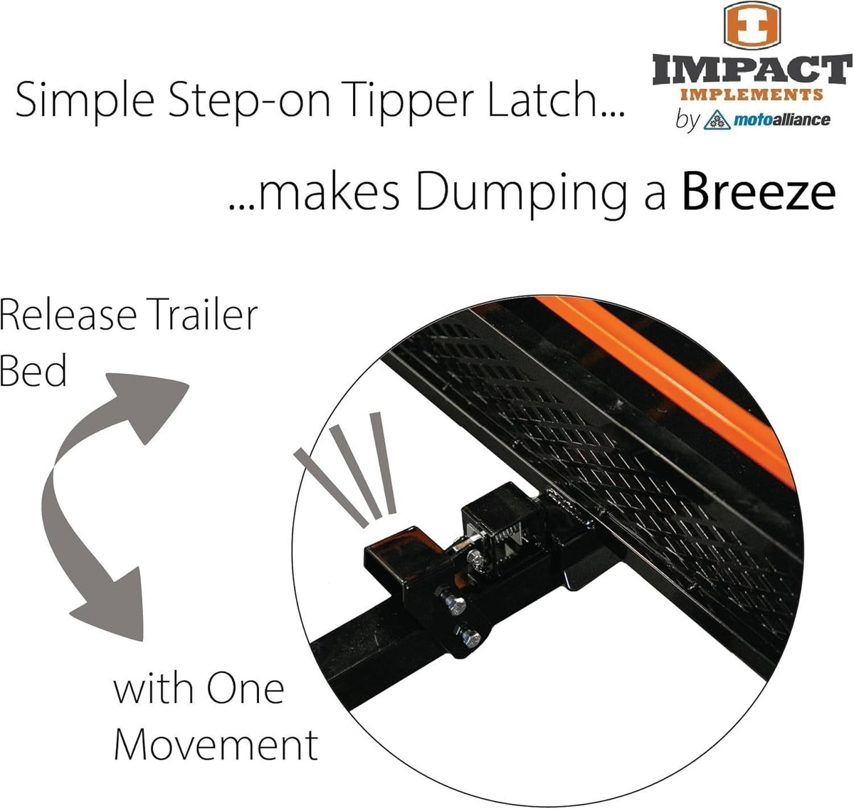 Impact Implements 1500 lb Utility Cargo Trailer with Pivot Dump for ATV, UTV, and Lawn Tractor - Prioka