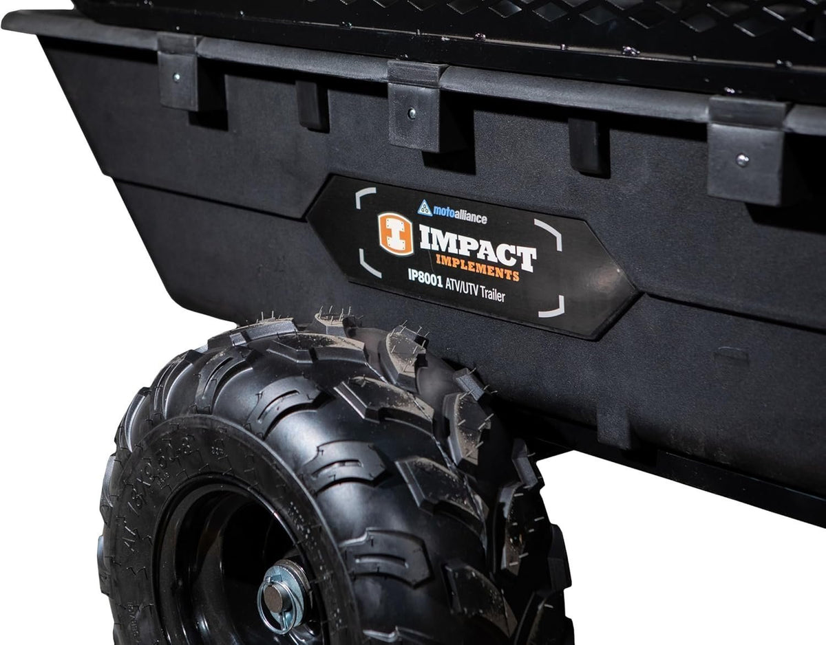 Impact Implements 1500 lb Utility Cargo Trailer with Pivot Dump for ATV, UTV, and Lawn Tractor - Prioka