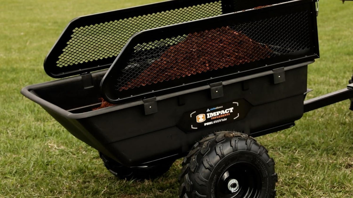 Impact Implements 1500 lb Utility Cargo Trailer with Pivot Dump for ATV, UTV, and Lawn Tractor - Prioka