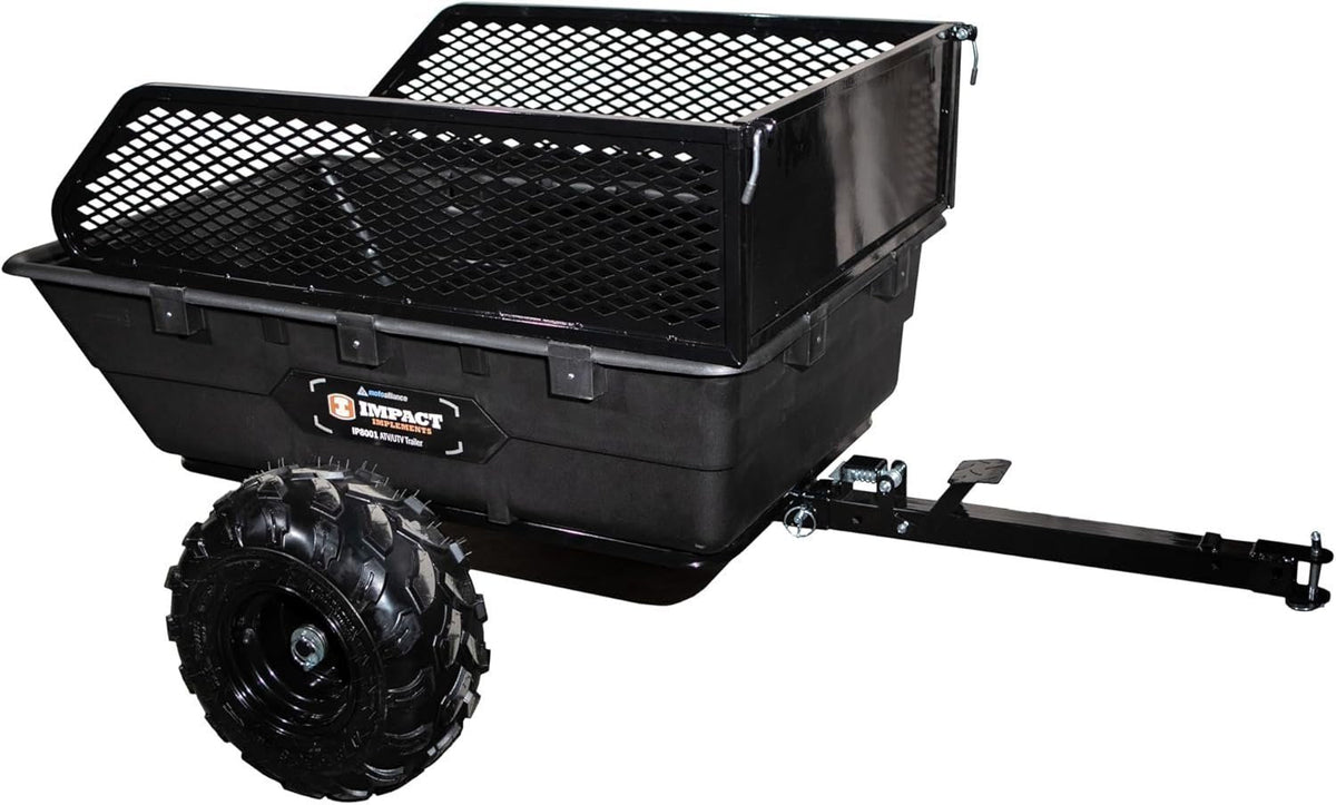 Impact Implements 1500 lb Utility Cargo Trailer with Pivot Dump for ATV, UTV, and Lawn Tractor - Prioka