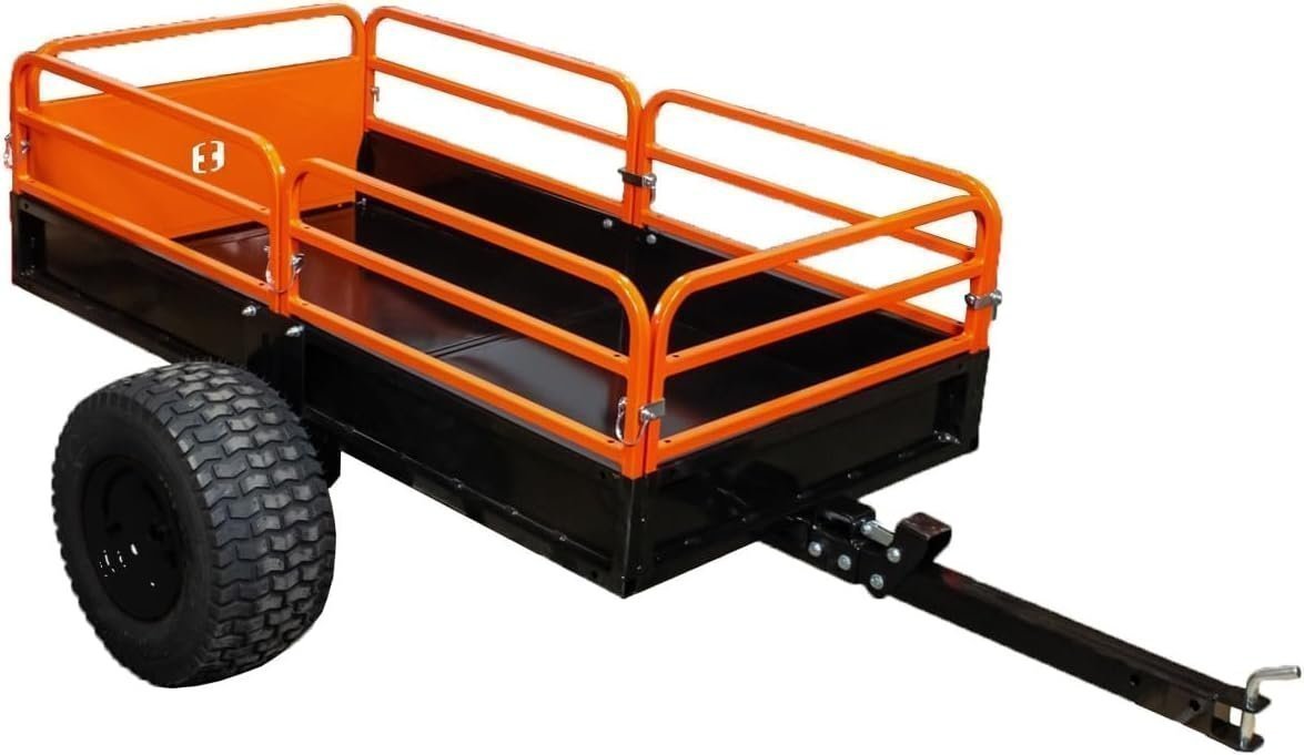 Impact Implements 1500 lb Utility Cargo Trailer with Pivot Dump for ATV, UTV, and Lawn Tractor - Prioka
