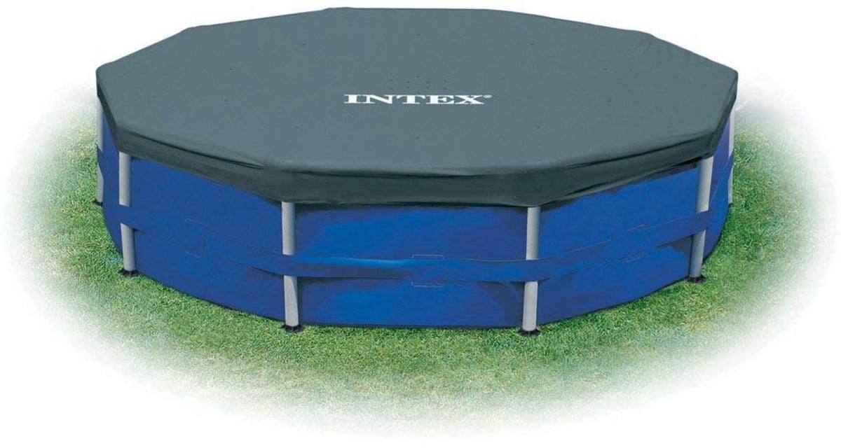 Intex 12-Foot Round Metal Frame Above Ground Swimming Pool Debris Cover - Prioka