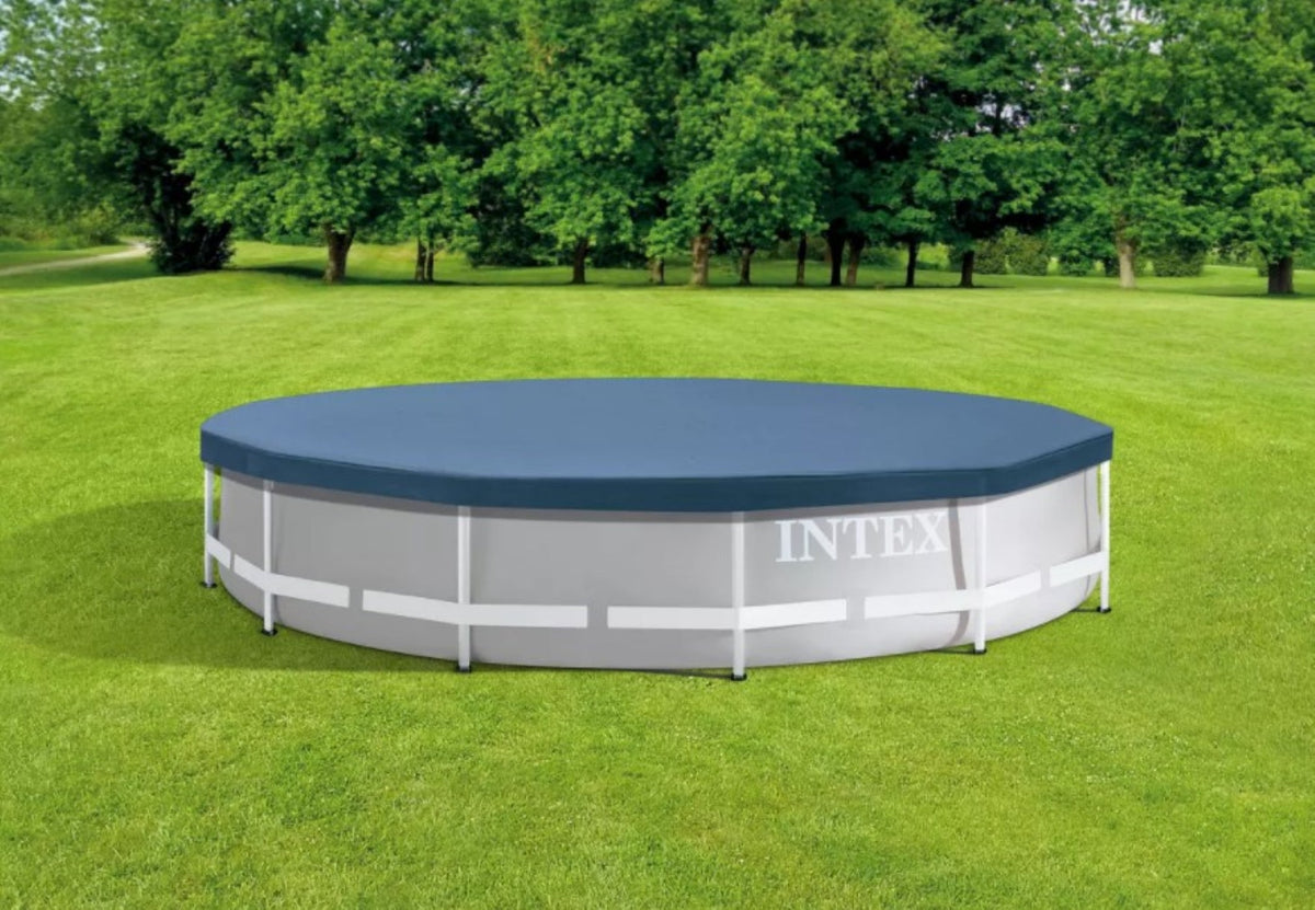 Intex 12-Foot Round Metal Frame Above Ground Swimming Pool Debris Cover - Prioka