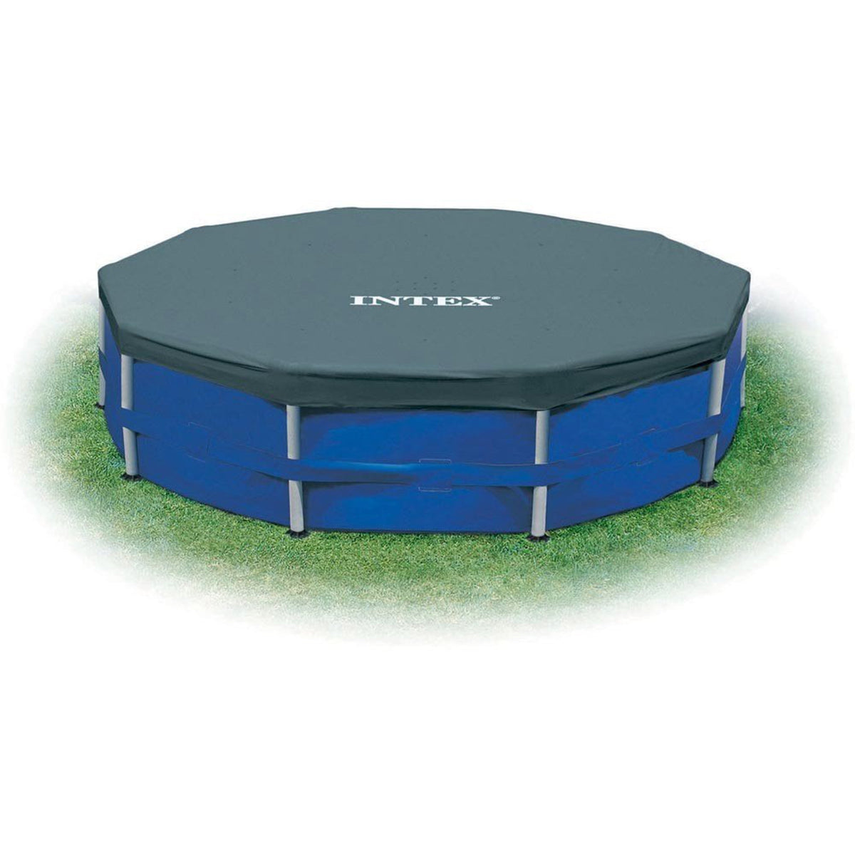 Intex 12 Foot x 30 In. Above Ground Pool & Intex 12 Foot Round Pool Cover - Prioka