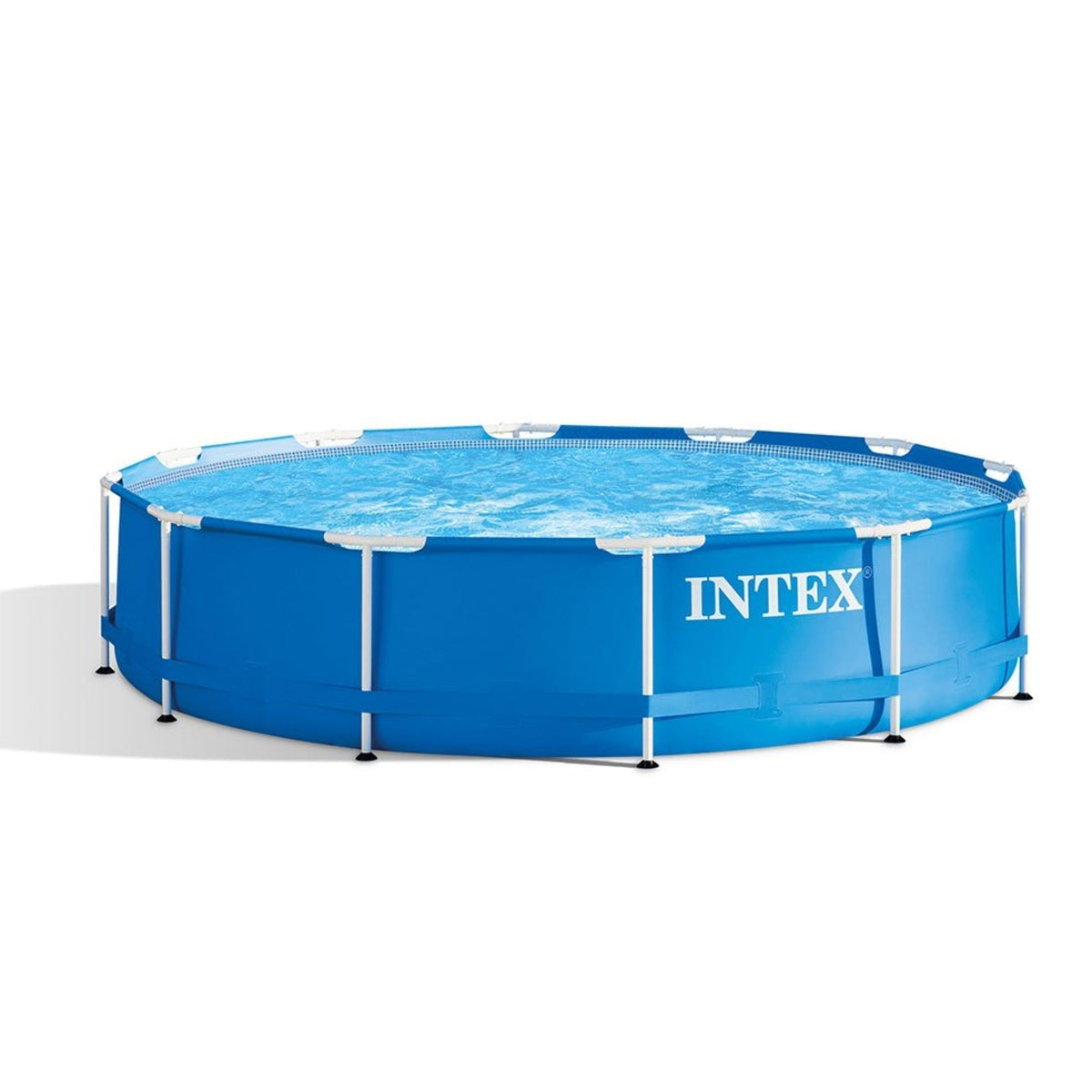 Intex 12 Foot x 30 In. Above Ground Pool & Intex 12 Foot Round Pool Cover - Prioka