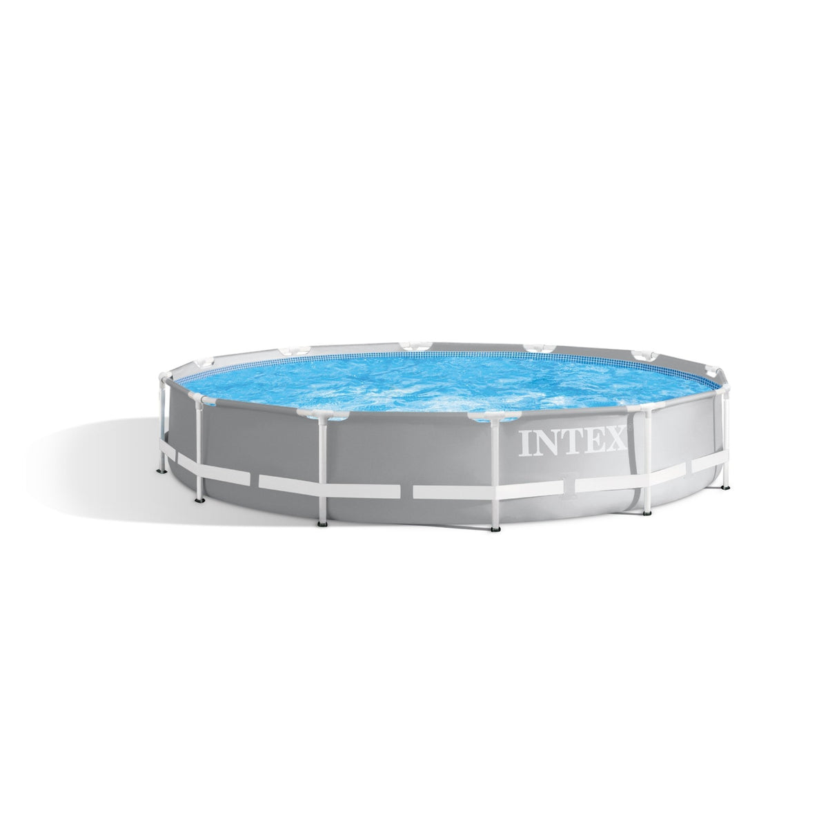 Intex 12 foot x 30 inch Prism Frame Round Above Ground Swimming Pool, (No Pump) - Prioka
