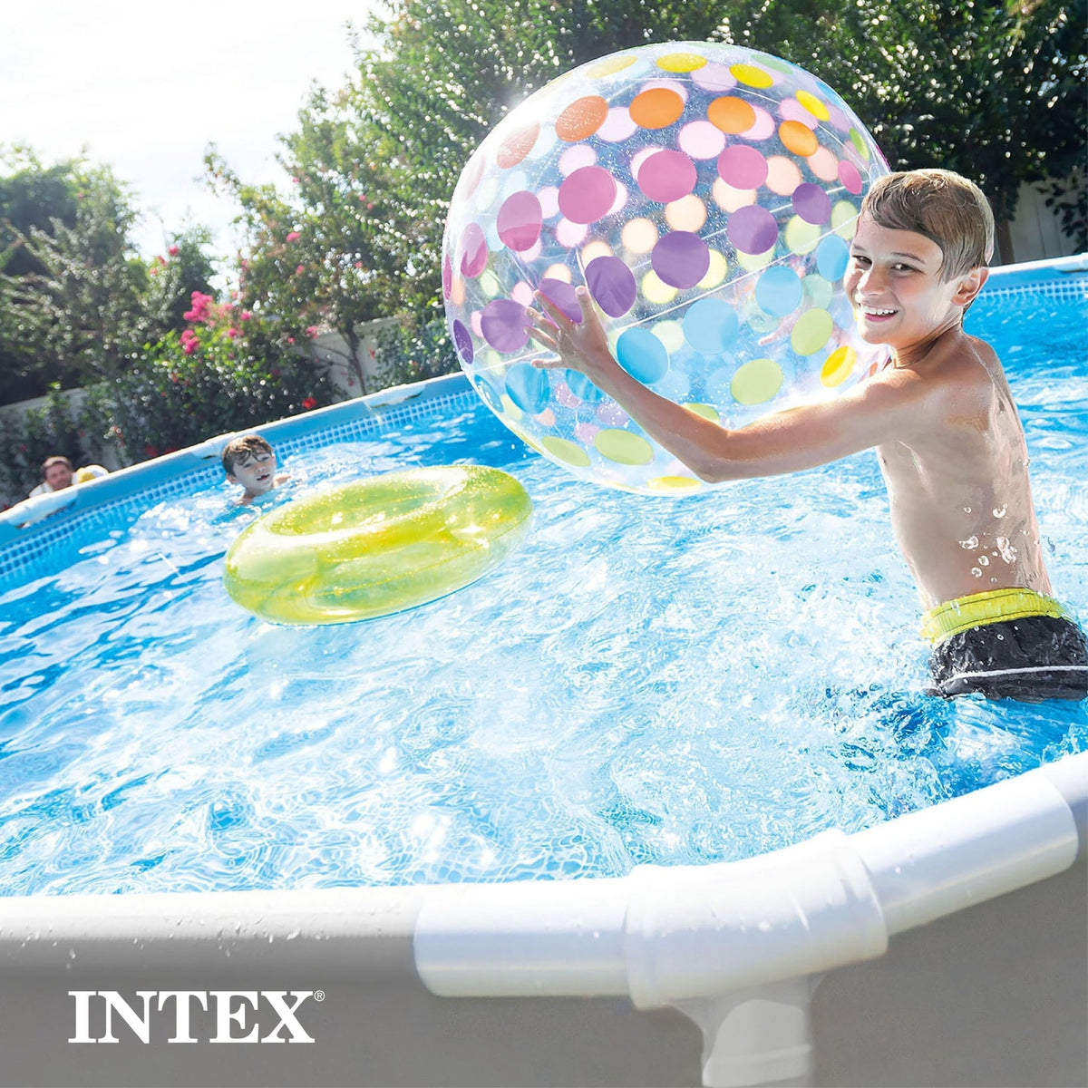 Intex 12 foot x 30 inch Prism Frame Round Above Ground Swimming Pool, (No Pump) - Prioka