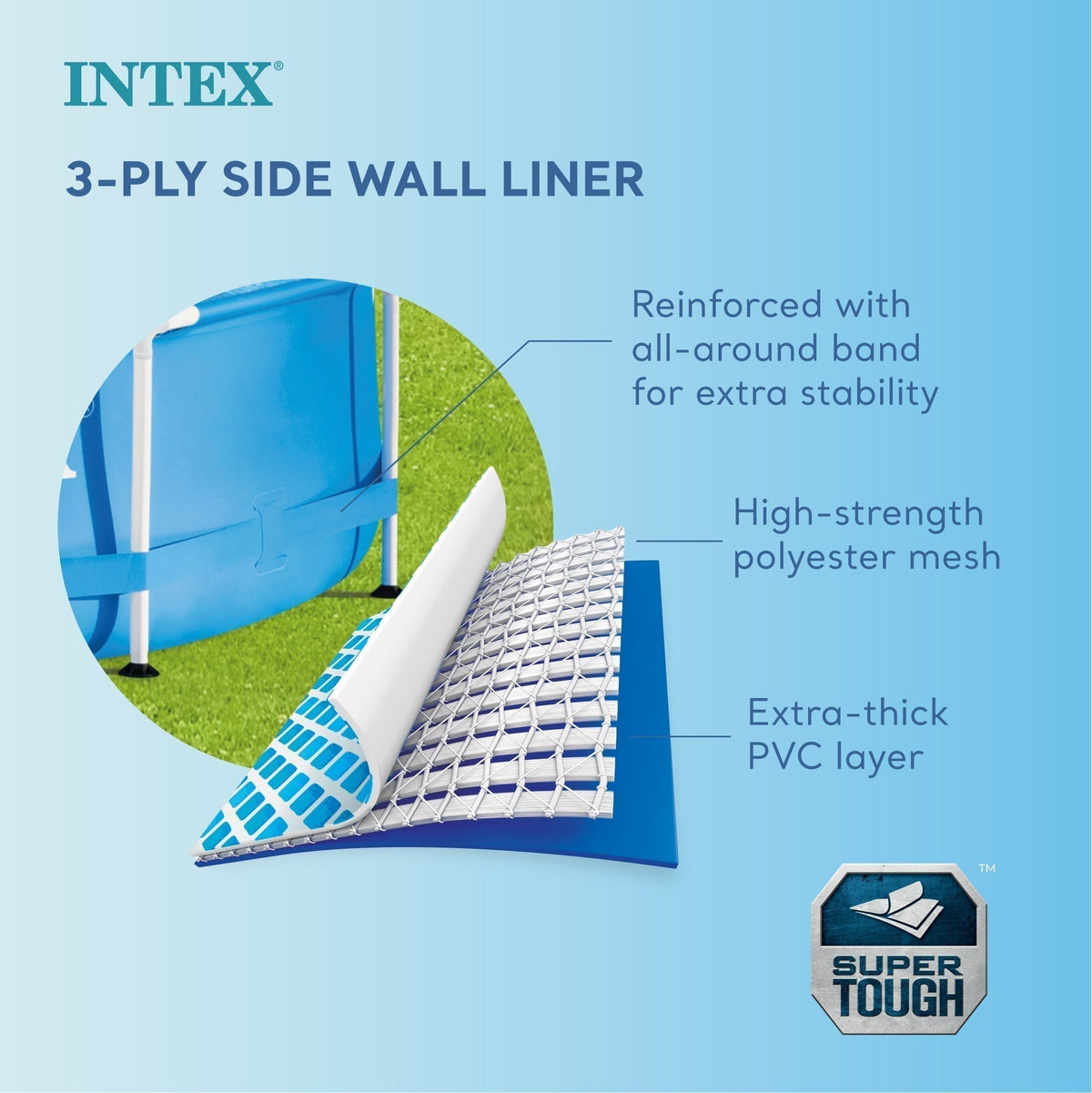 Intex 12' x 30" Metal Frame Above Ground Swimming Pool with Filter and Cover - Prioka