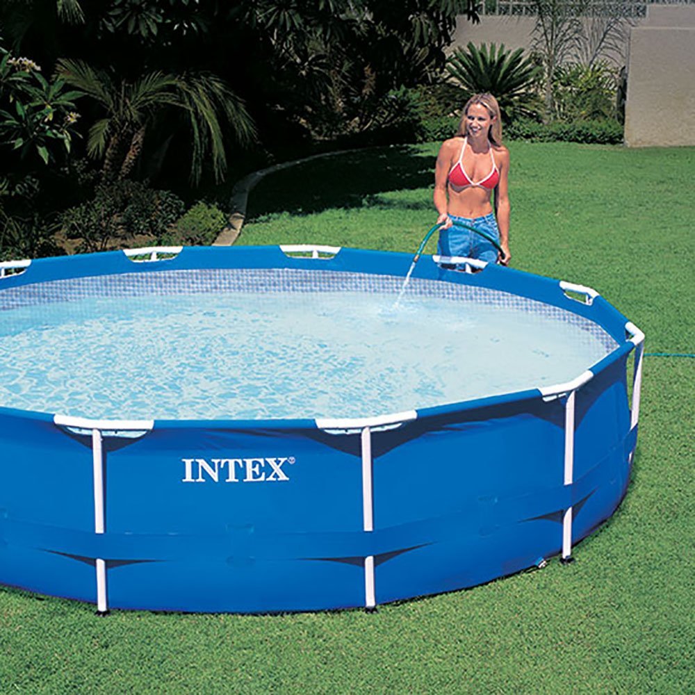 Intex 12'x30" Swimming Pool w/ Pump, Maintenance Kit (2 Pack) & 12' Pool Cover - Prioka