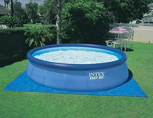 Intex 18′ x 48″ Inflatable Above Ground Swimming Pool with Ladder, Pumps - Prioka