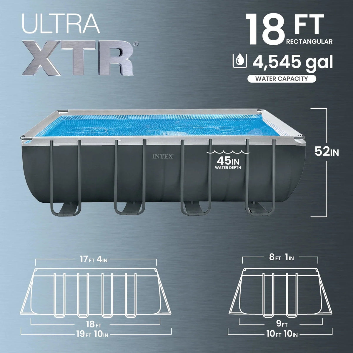 INTEX 18ft x 9ft x 52in Ultra XTR Above Ground Pool and Solar Pool Cover - Prioka