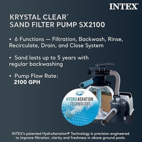 INTEX 26363EH Ultra XTR Deluxe Rectangular Above Ground Swimming Pool Set: 24ft x 12ft x 52in – Includes 2100 GPH Sand Filter Pump – Easy Assembly - Prioka
