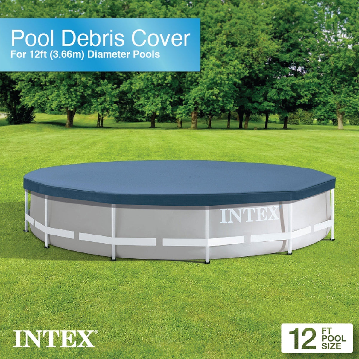 Intex 26711EH 12ft x 30in Prism Above Ground Pool Set w/ Cover & Maintenance Kit - Prioka