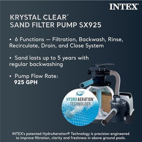 Intex Ultra XTR Frame 14′ x 42″ Round Above Ground Outdoor Swimming Pool Set with Sand Filter Pump, Ladder, Ground Cloth, and Pool Cover - Prioka