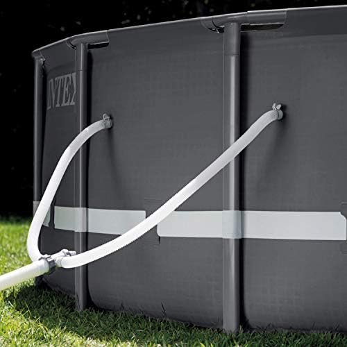 Intex Ultra XTR Frame 14′ x 42″ Round Above Ground Outdoor Swimming Pool Set with Sand Filter Pump, Ladder, Ground Cloth, and Pool Cover - Prioka