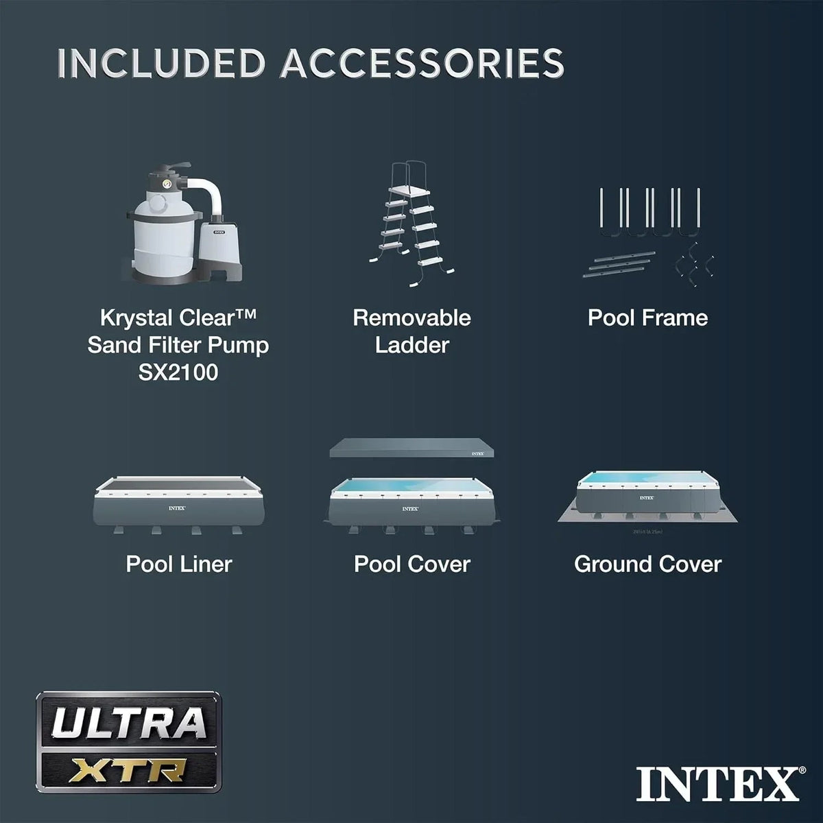 Intex Ultra XTR Rectangular Swimming Pool Set with Pumps - Prioka