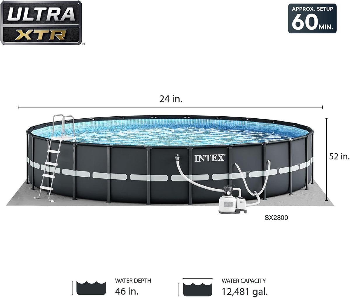 Intex Ultra XTR Round Frame Pool with Pump, Cooler, and Floats (2 Pack) - Prioka