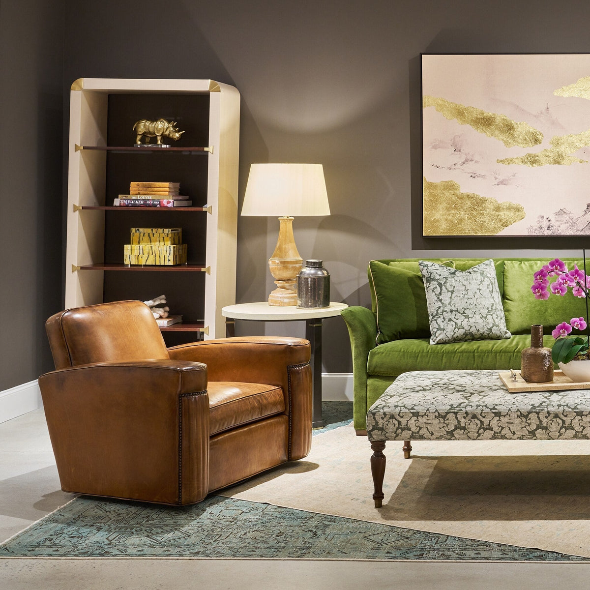Jacques Leather Swivel Chair - Prioka