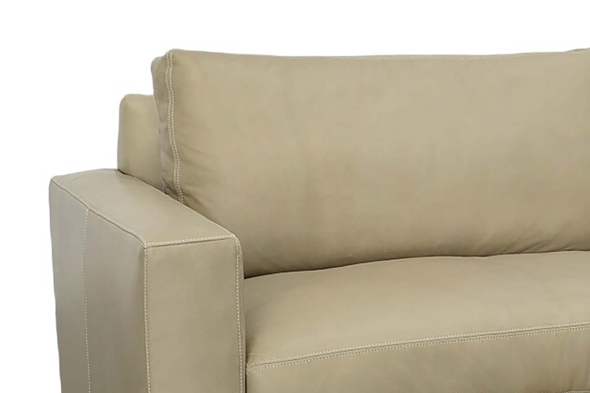 Jasper Bench Seat Track Arm Leather Sofa Or Sleeper Sofa - Prioka