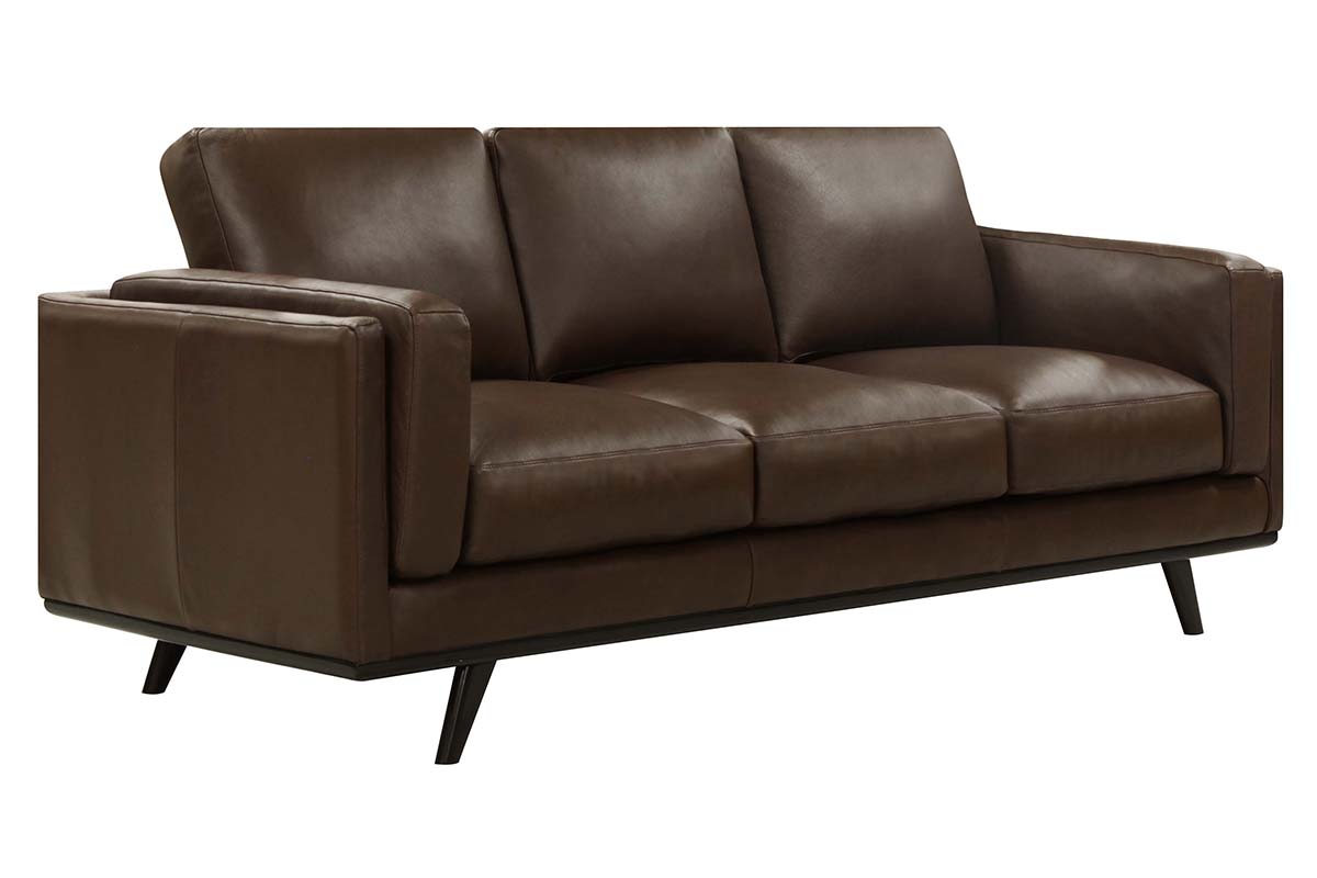 Jude Mid-Century Modern Leather Sofa Collection - Prioka