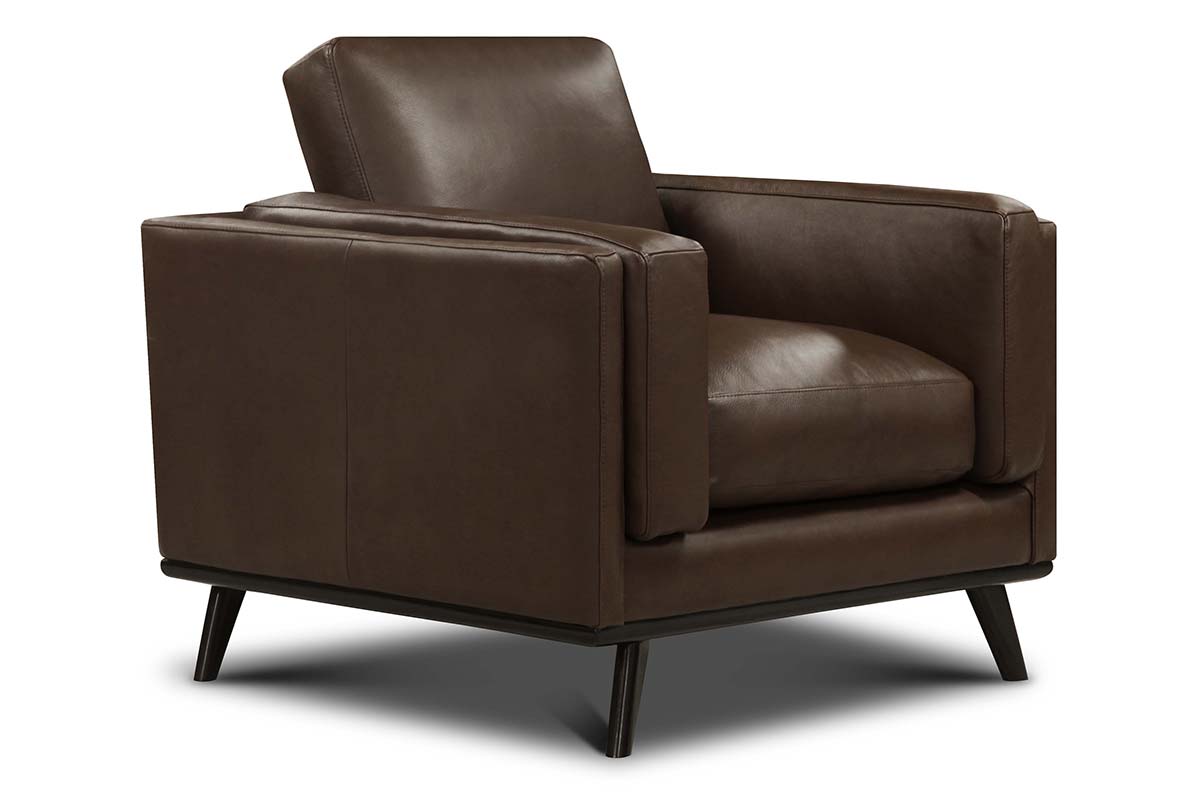 Jude Mid-Century Modern Leather Sofa Collection - Prioka