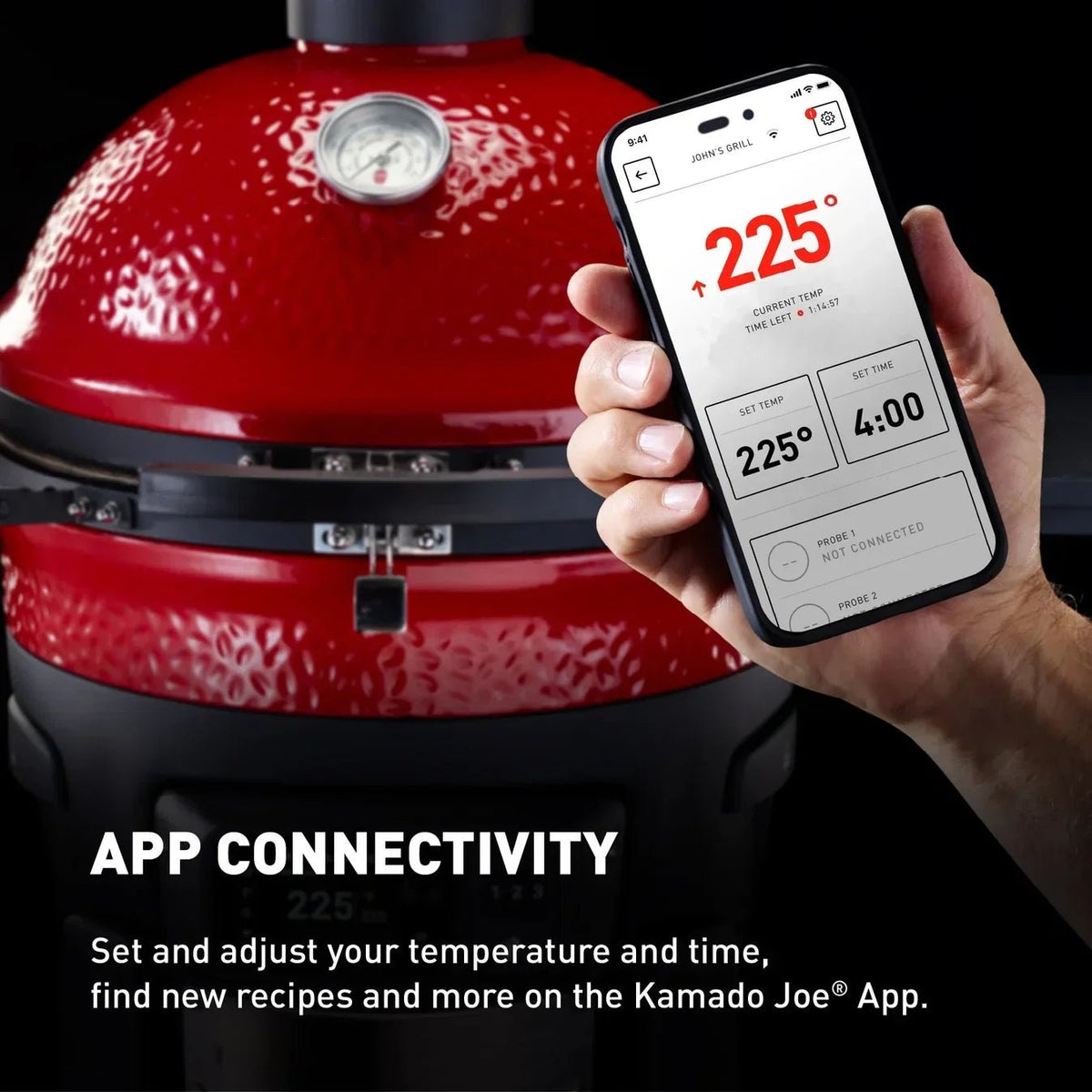 Kamado Joe Konnected Joe 18-Inch Digital Charcoal Grill and Smoker with Cart - Prioka