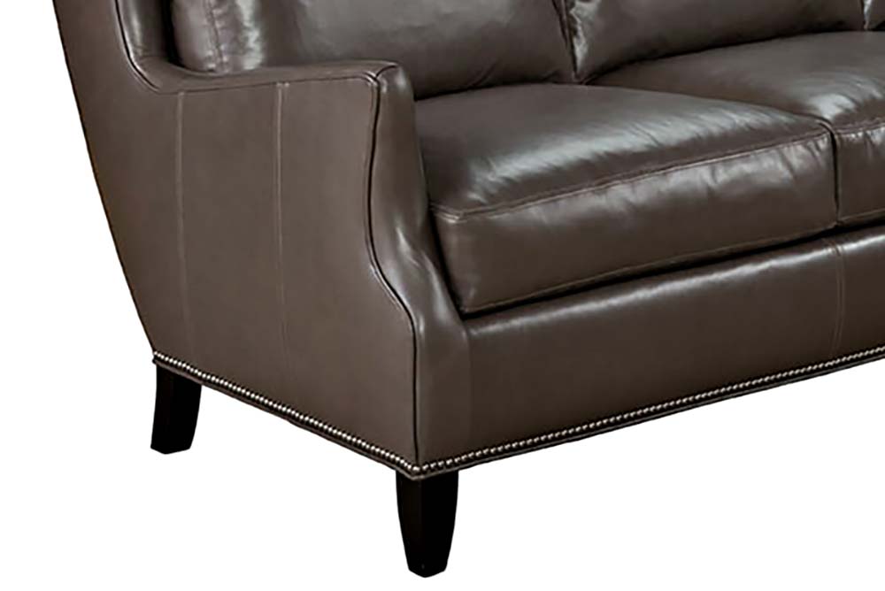 Kenilworth 84 Inch Wingback Leather Sofa - Prioka
