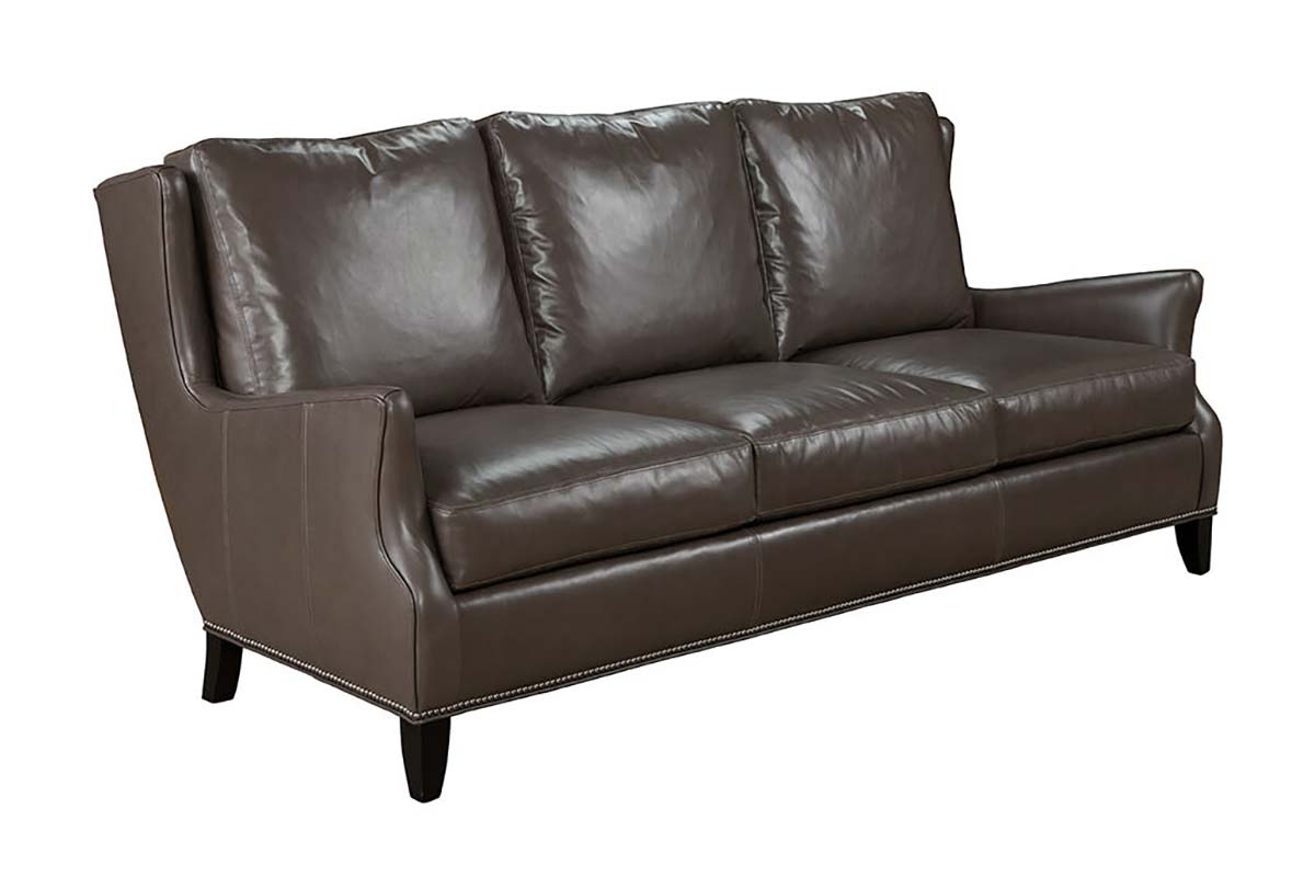 Kenilworth 84 Inch Wingback Leather Sofa - Prioka