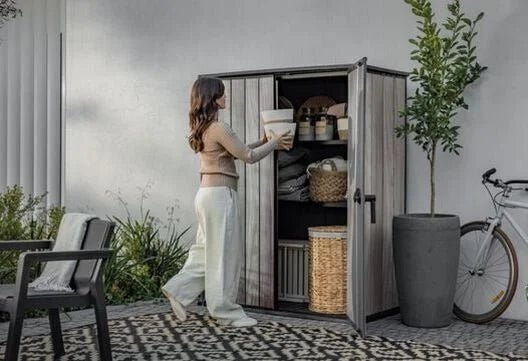 Keter Vertical Storage Shed Storm Grey - Prioka