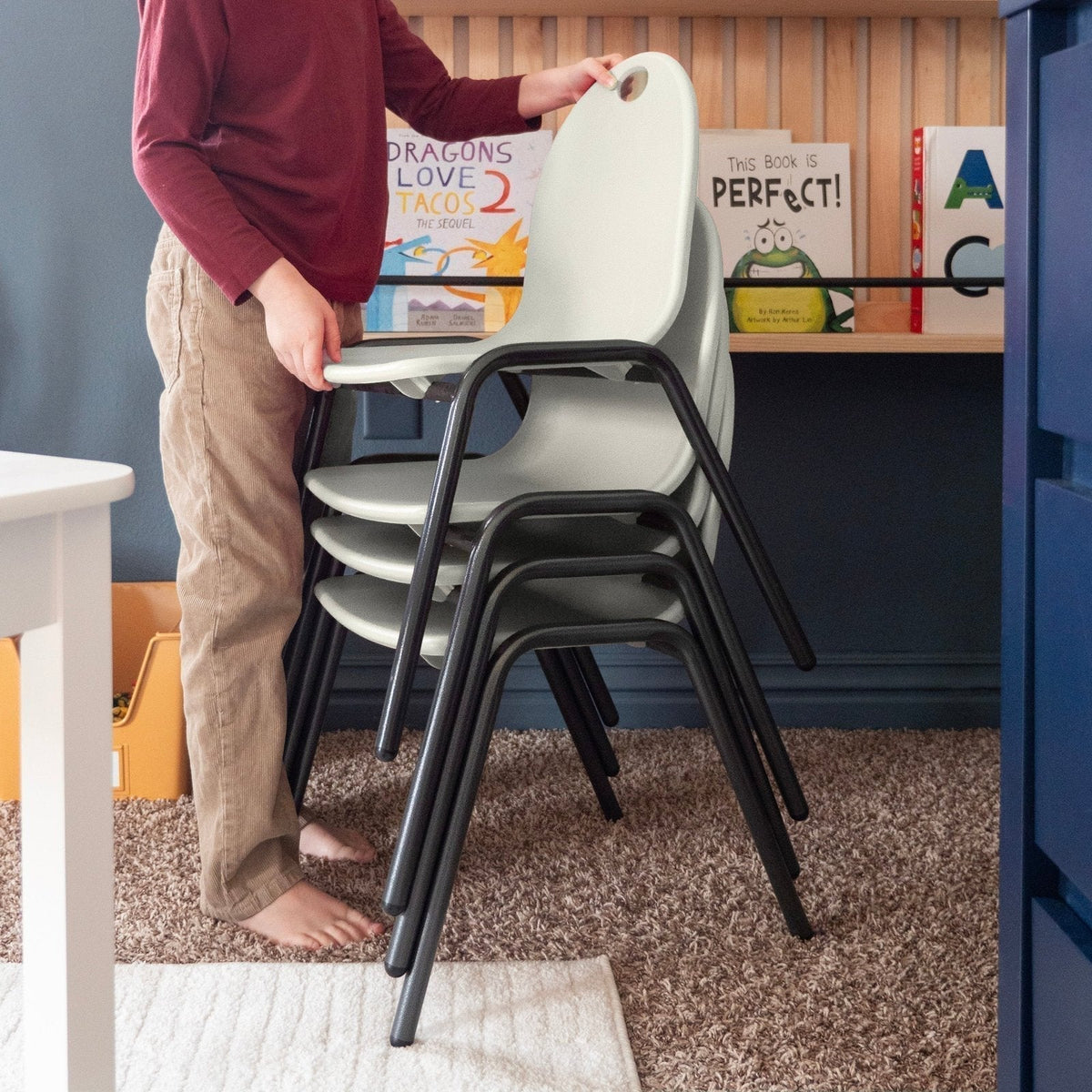 Kid's Stacking Chairs-4 Pack - Prioka