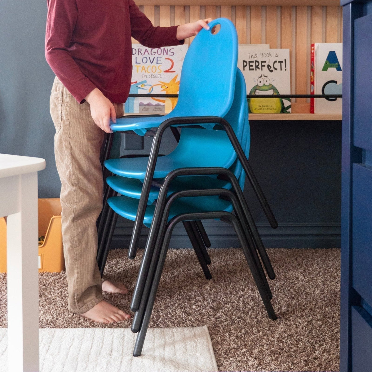 Kid's Stacking Chairs-4 Pack - Prioka